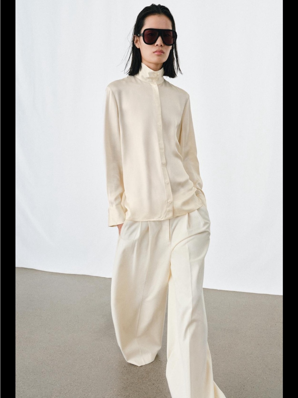Zara Satin Effect Flowy Blouse NWT